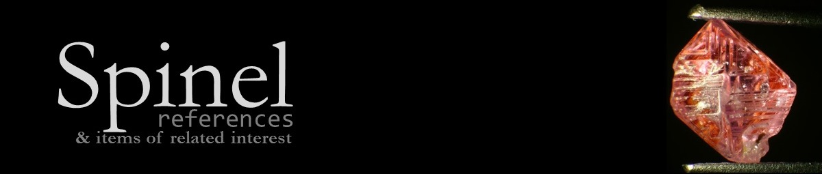 Spinel references and items of related interest